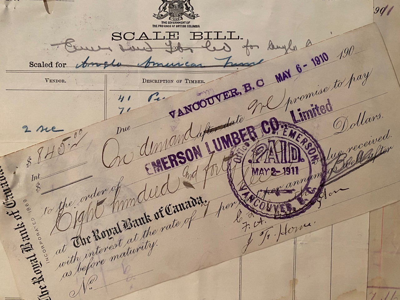 lumber receipt