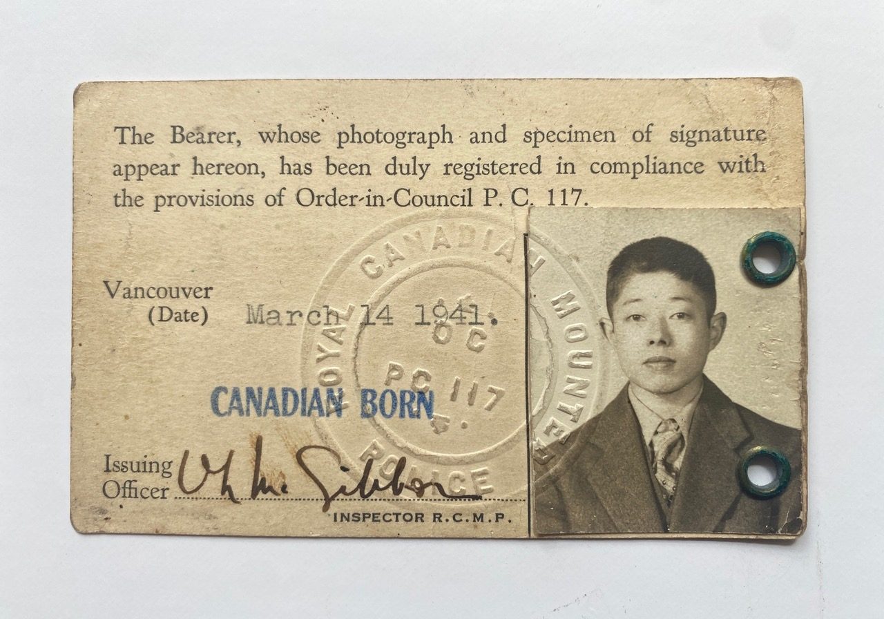 Hiroshi Yamada's registration card